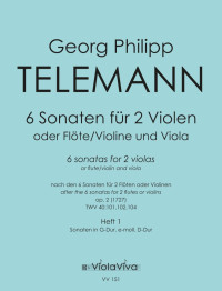 VV 151 • TELEMANN - 6 Sonaten für 2 Flöten (2 Bratschen)