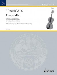 ED 8116 • FRANÇAIX - Rhapsodie - Klavierauszug mit Solostimm