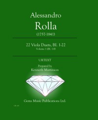GPL 102 • ROLLA - 22 Viola Duets, BI. 1-22 Volume 1 (BI. 1-8