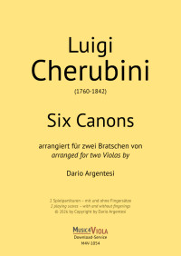 M4V-1054 &bull; CHERUBINI - Six Canons - 2 Spielpartituren