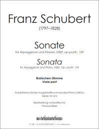 VV 020 &bull; SCHUBERT - Arpeggione Sonate arr. für Bratsche